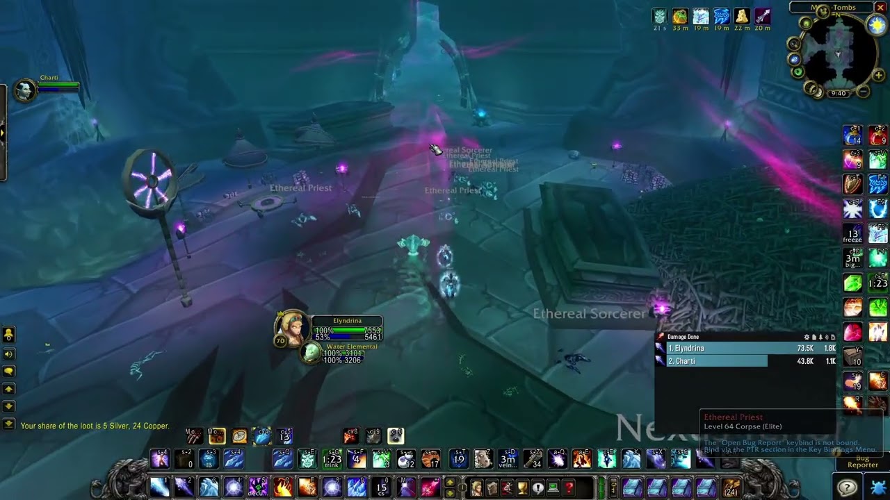 POST NERF Mana Tombs BOOST- TBC Anniversary- 90-100 mobs 12mins- 40-60k exp per run