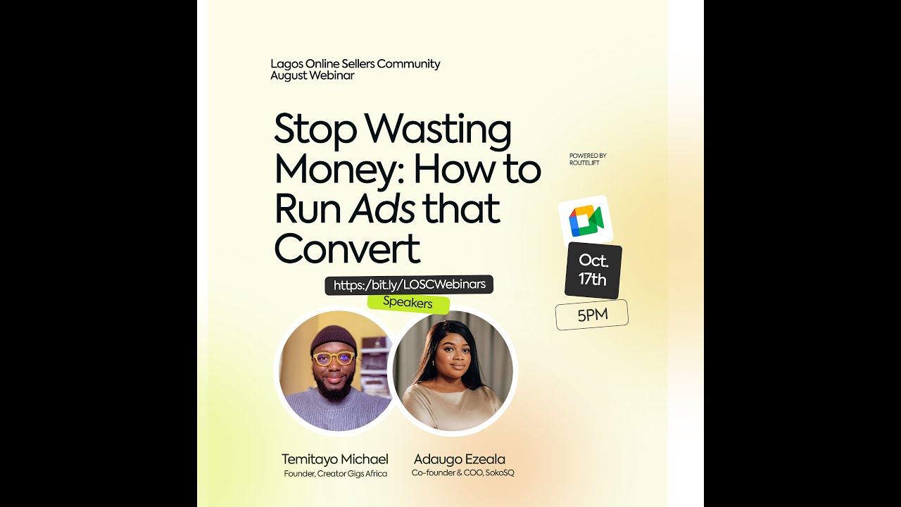 Stop Wasting Money: How to Run Ads that Convert | 17th October, 2025 | Webinar Recording