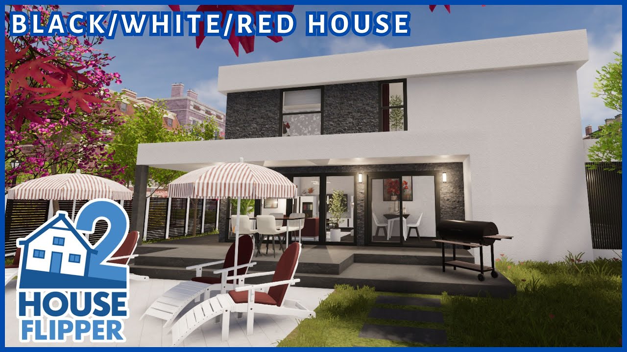 Black/White/Red House - House Flipper 2 - custom job