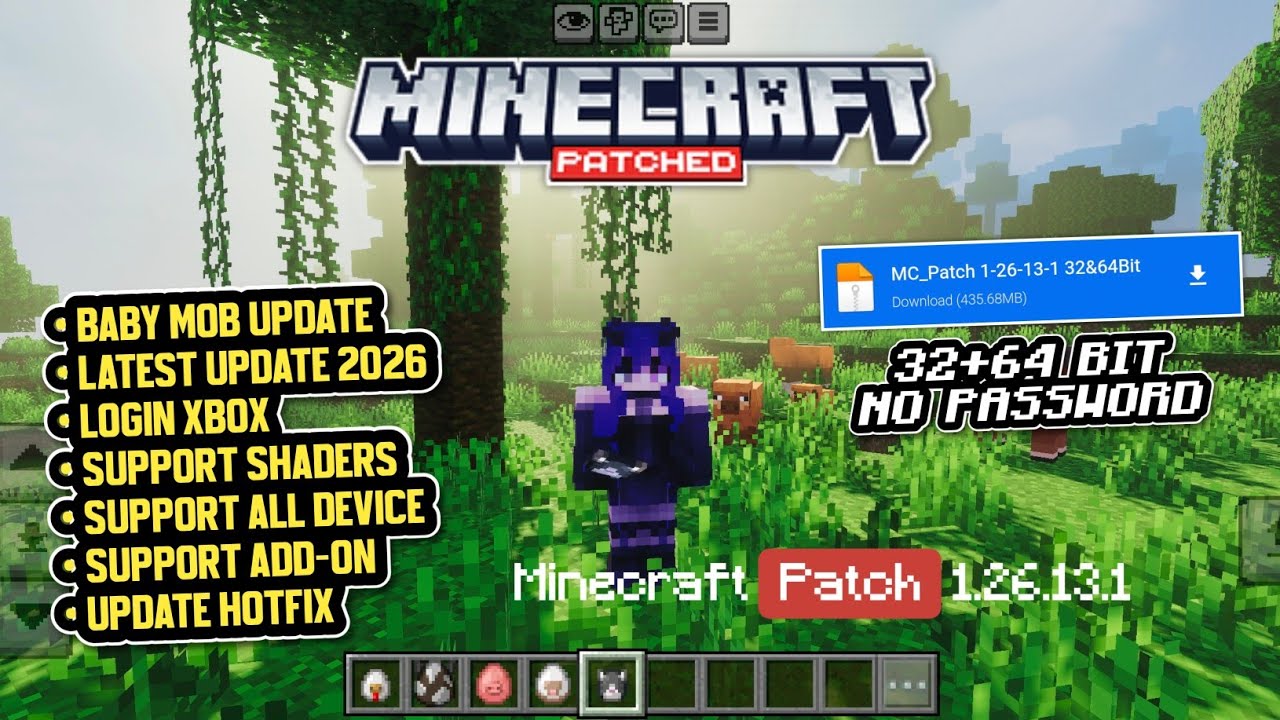 Minecraft Patch Terbaru 1.26.13.1 | Fix Shader Hotfix Baby Mobs Update Minecraft Patch Versi Terbaru