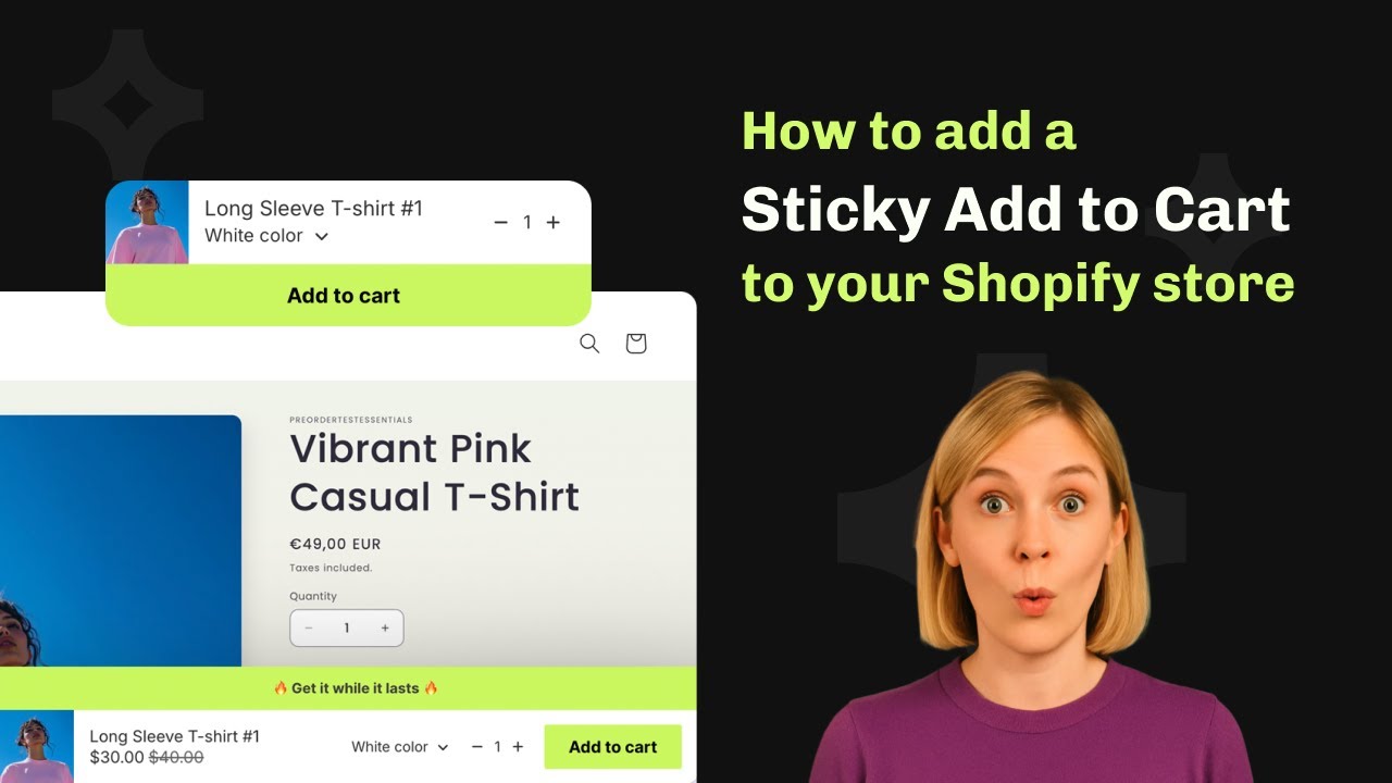 How to Add Sticky Add to Cart Shopify (FREE 2025)