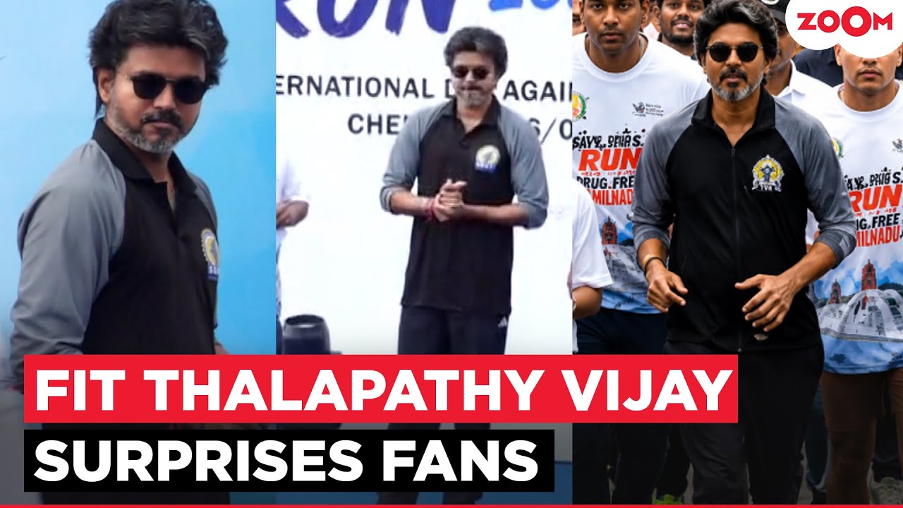Fit and Focused! Thalapathy Vijay Joins Chennai's Anti-Drug Marathon, Video Goes Viral