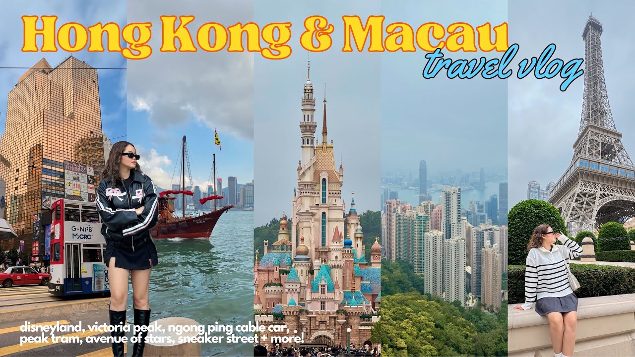hong kong 2024 travel guide 🇭🇰 macau day trip, peak tram, ngong ping, disneyland, and more