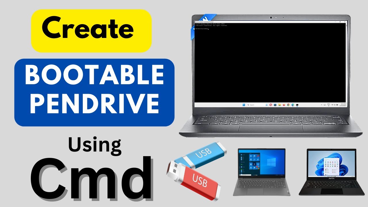 Create Bootable USB Using CMD | Bootable pendrive kaise banaye | How to create bootable pendrive