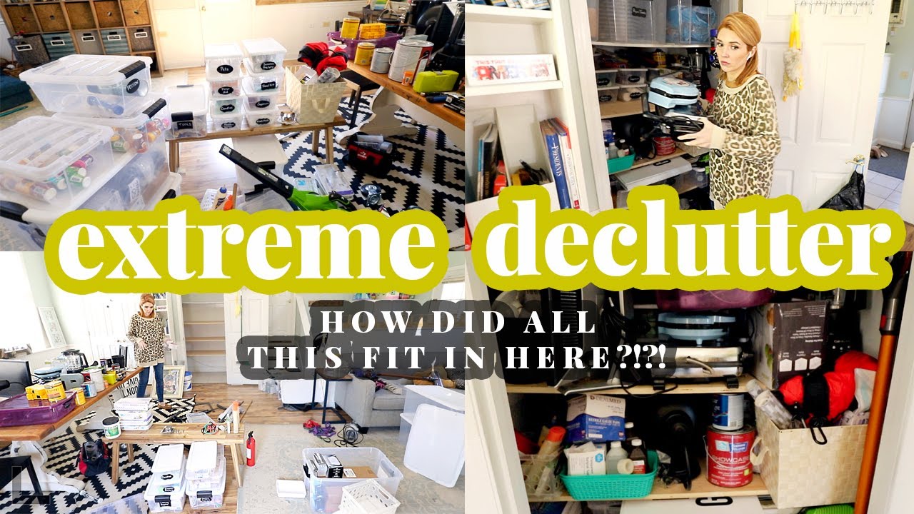 EXTREME DECLUTTER - The Closet I NEVER Wanted You To See... \\ Before + After