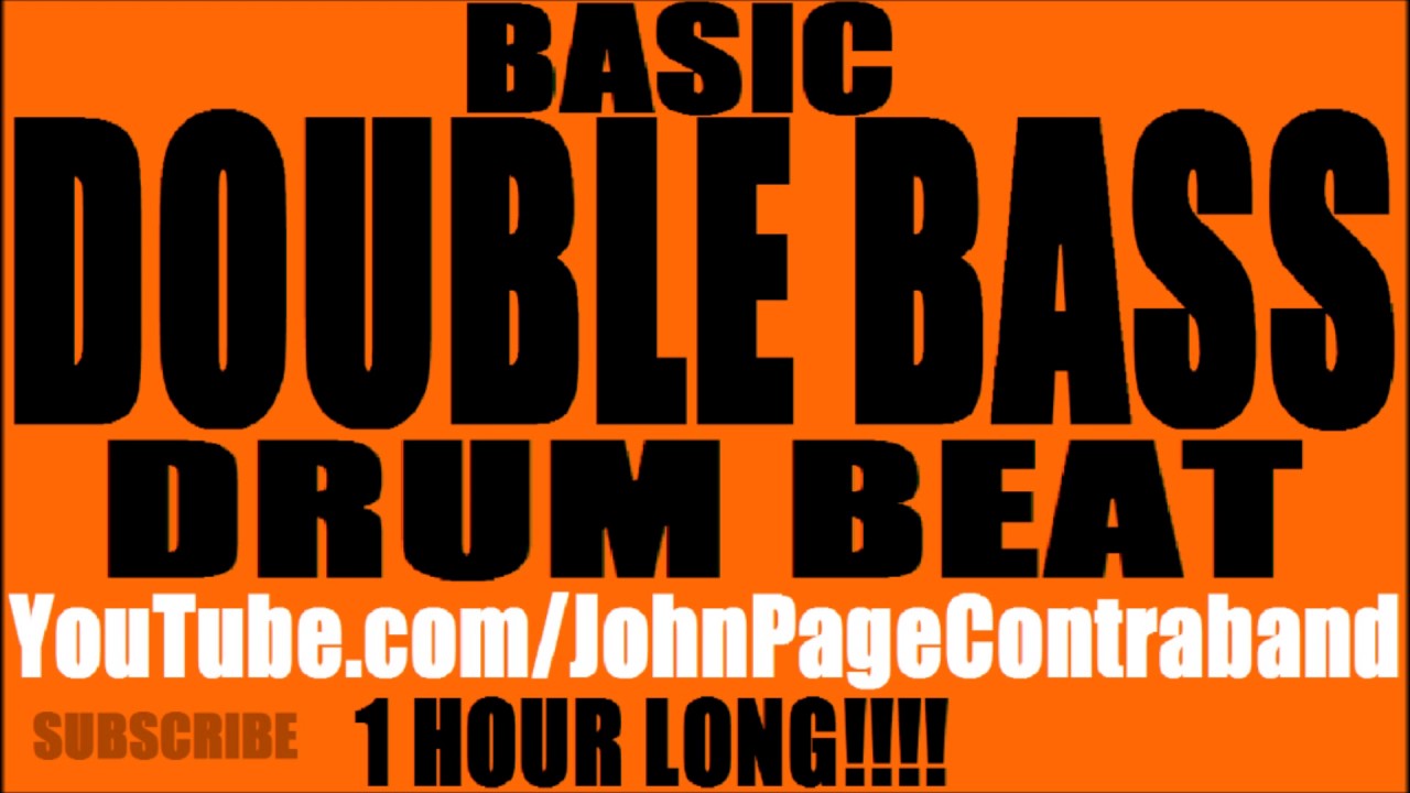 HOUR LONG Double Bass Drum Beat Practice Track Drums Only