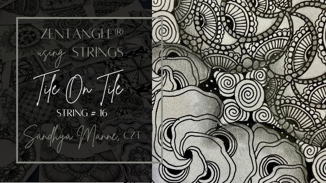 Tile on Tile String #16 a tutorial with tangle MOLYGON