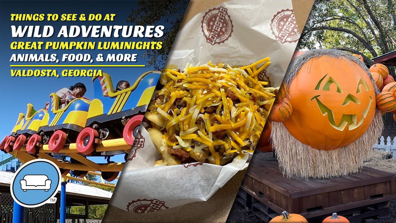 A Day at Wild Adventures in Valdosta, GA! Rides, Entertainment, Animals, Pumpkin LumiNights and More
