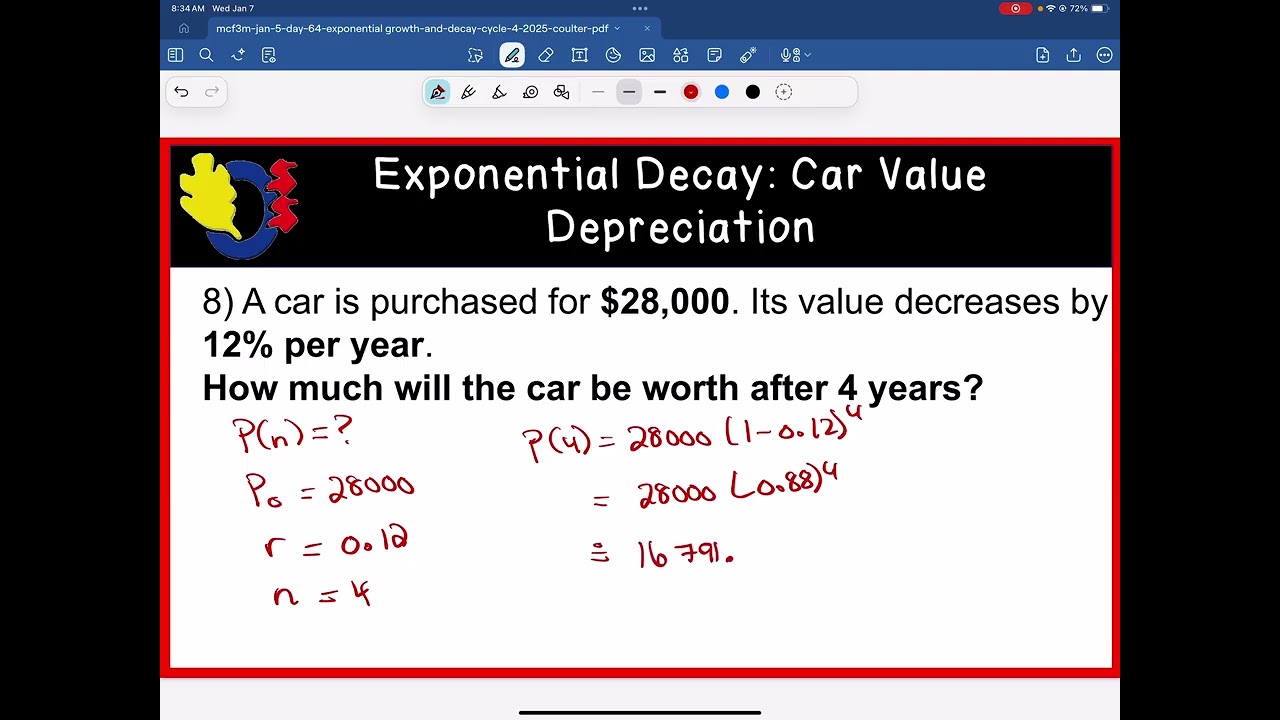 MCF3M - Exponential Decay Cycle 4: Video 64