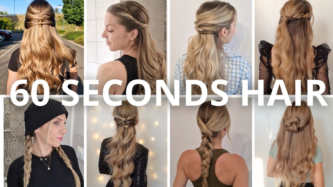 11 COIFFURE en 60 SECONDE 🤩 coiffure cheveux mi long à long 🤩 coiffure facile 2026 - coiffure 1 min
