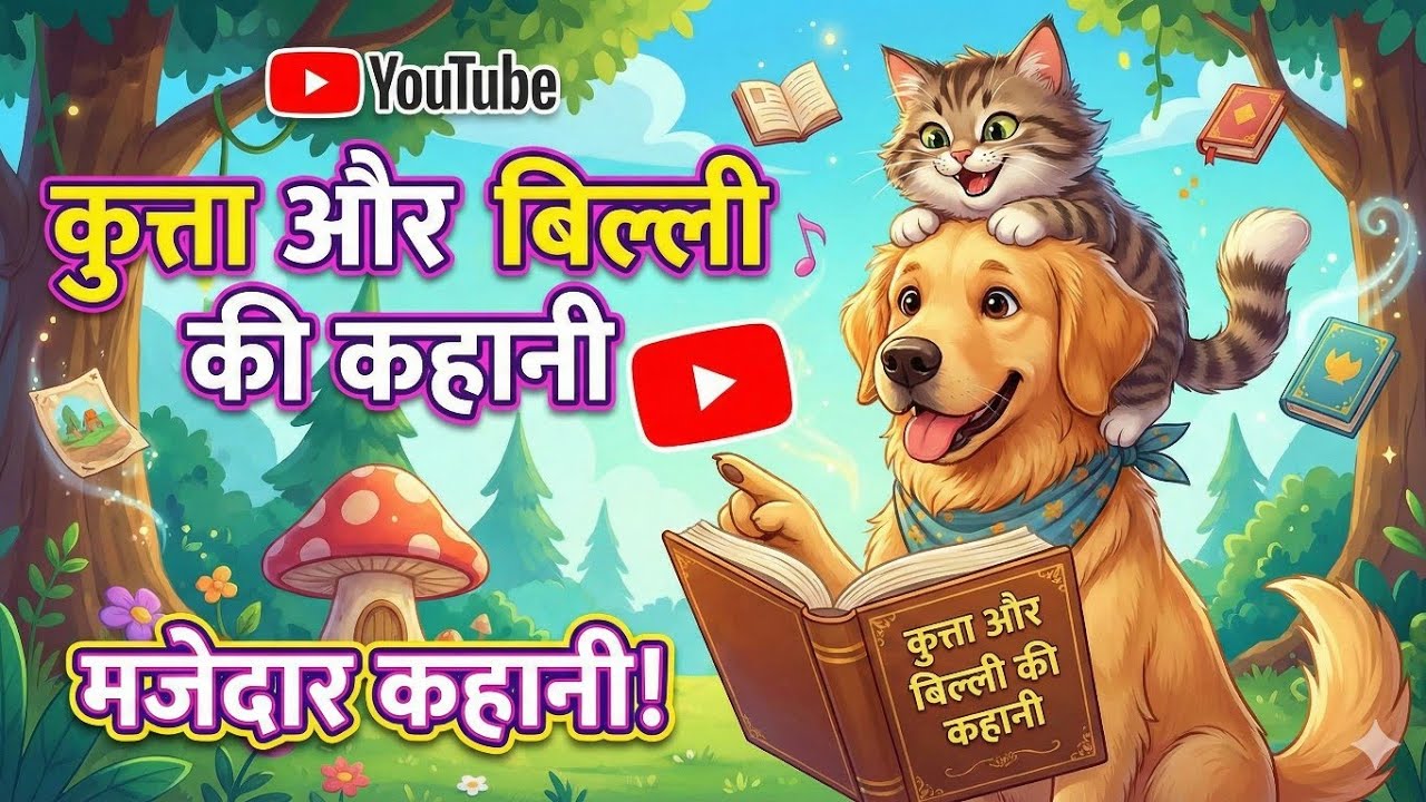 कुत्ता और बिल्ली की कहानी | Kids Moral Story in Hindi | Cartoon Story