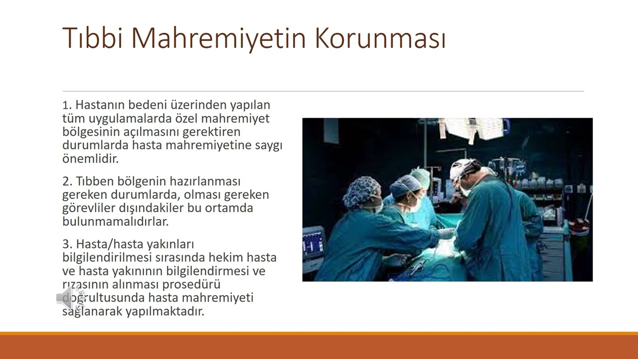 HASTA MAHREMİYETİ