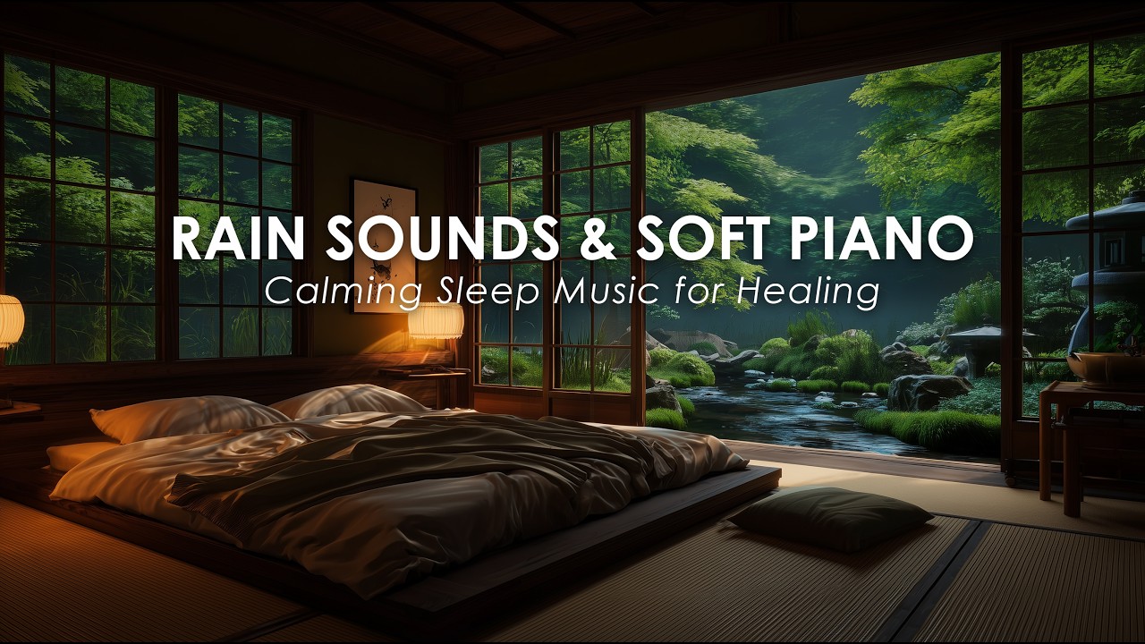 Gentle Rain Sounds with Relaxing Piano Music for Sleep, Calm and Anxiety Relief