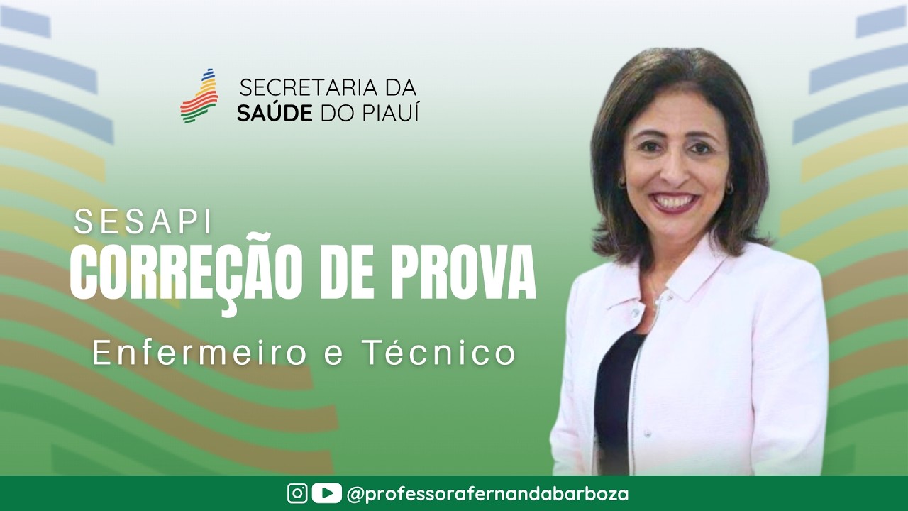 Correção de Prova | SESAPI Língua Portuguesa - Enfermeiro e Técnico - Luzana Pedreira
