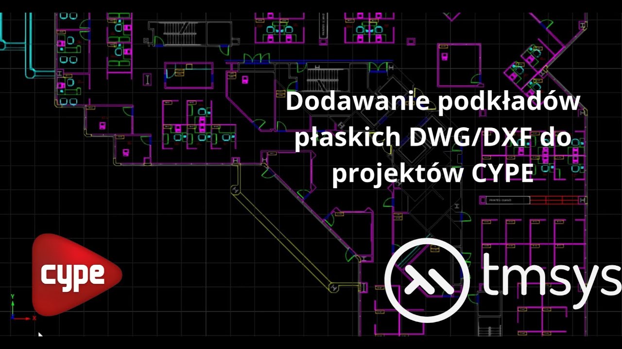 Podpinanie szablon&oacute;w DWG/DXF do program&oacute;w CYPE