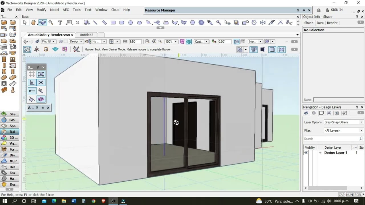 VECTORWORKS. Creando un Proyecto Básico y Recorrido Virtual con ENSCAPE