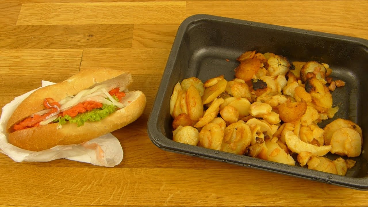 EDEKA - Seelachsschnitzel Brötchen & Fried Potatos / Bratkartoffeln