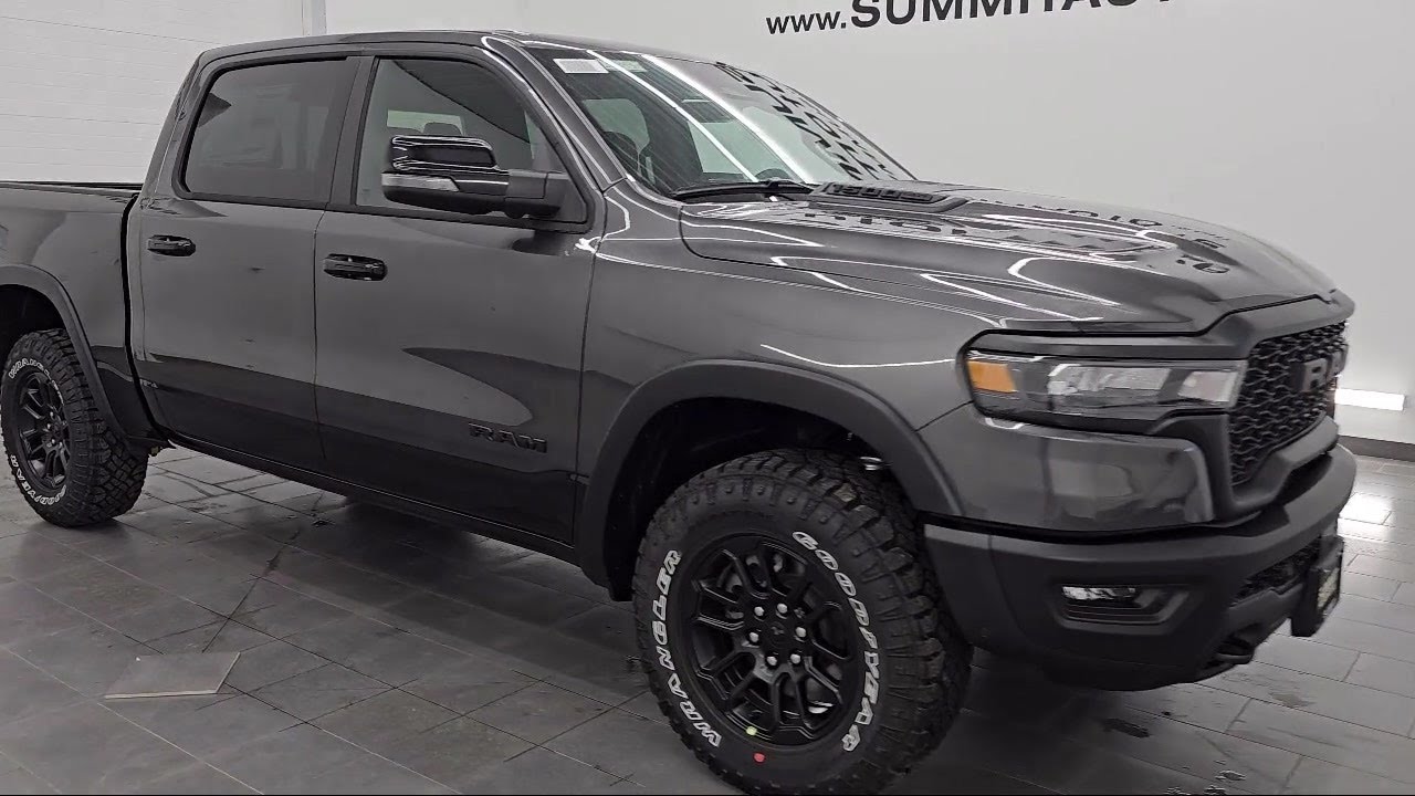 2025 Ram 1500 Rebel Granite Crystal Metallic Clearcoat New. walk around for sale in Fond Du Lac, Wis