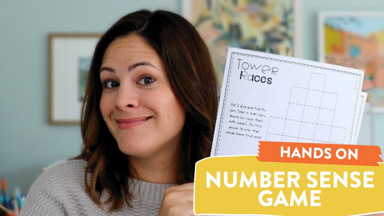 Hands on Number Sense Game: Tower Races! // number sense activities for kindergarten and first grade