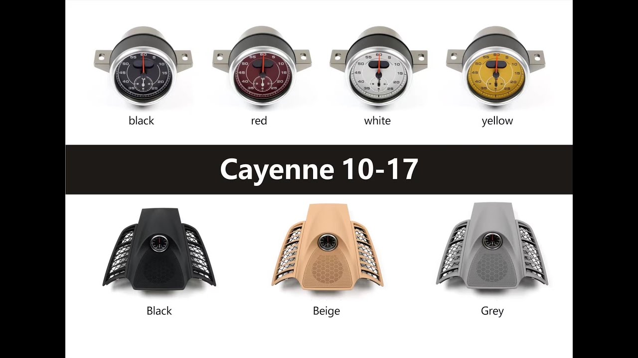 Porsche Cayenne 958.1 & 958.2 No Coding Required Stopwatch Chrono Clock kit by Strutdale Engineering