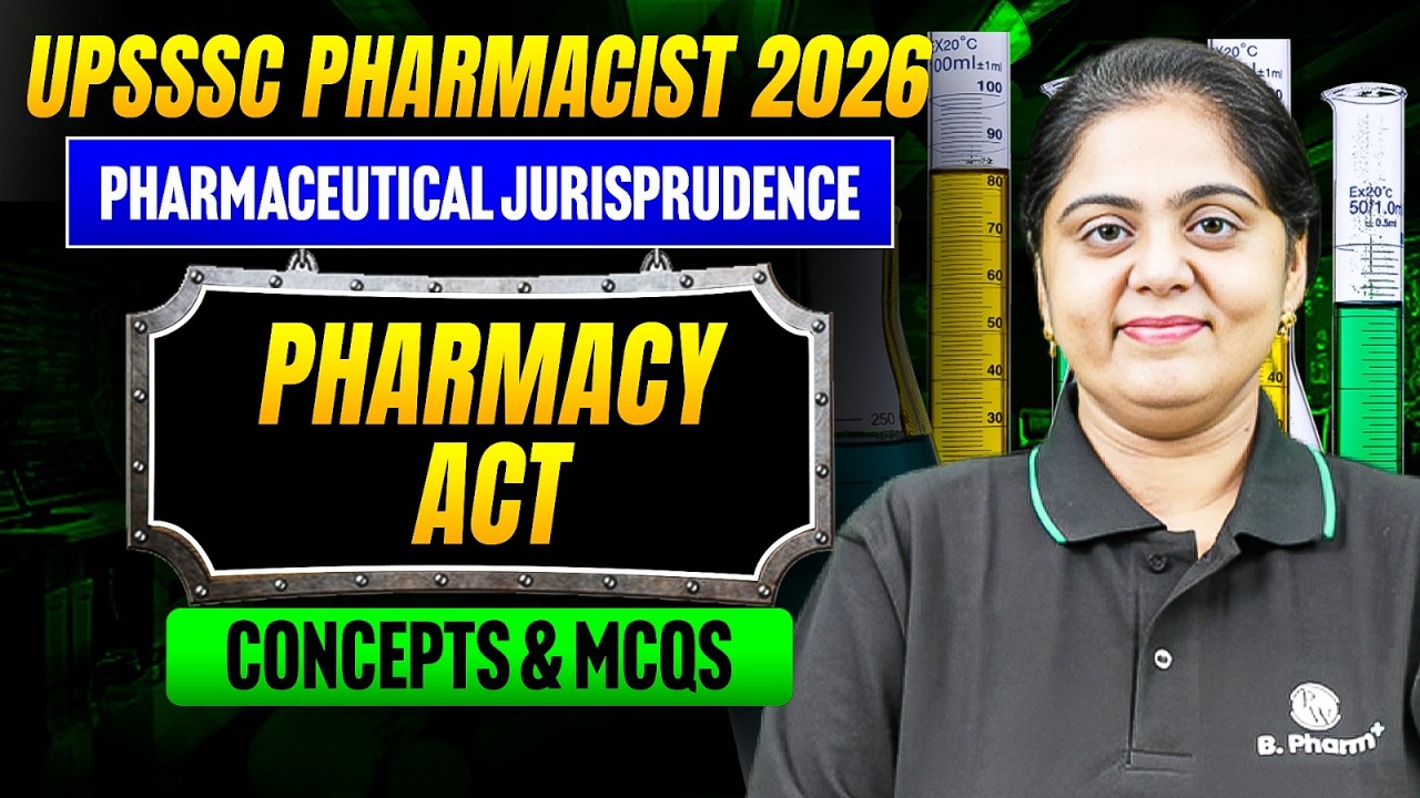 Pharmacy Act | Pharmaceutical Jurisprudence | UPSSSC Pharmacist 2026 | PW