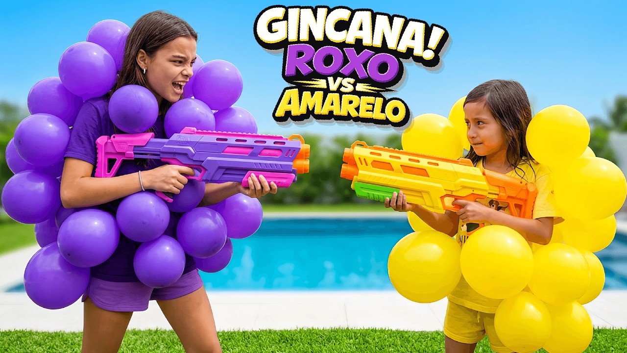 Gincana &Eacute;PICA: Time Roxo💜 vs Amarelo💛 | Mundo da Vivi