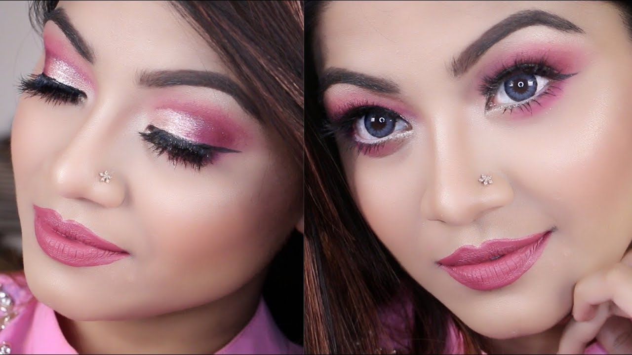 💖 Pink and Silver Party Makeup Tutorial 💖 Drugstore Glam NYE Makeup Tutorial 💖 New Year's Makeup