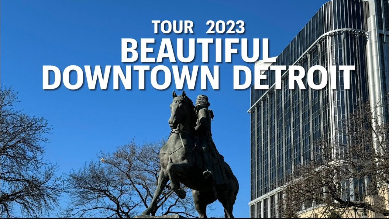 🇺🇸 Beautiful Downtown Detroit Tour 2023 | Detroit Architecture | Beautiful American Cities