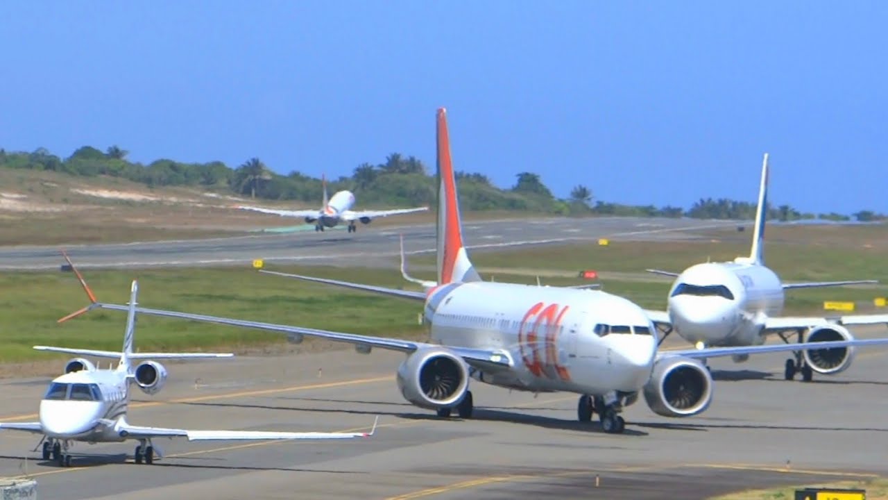 Grande Movimento no Aeroporto de Salvador - Pousos e decolagens incríveis ✔