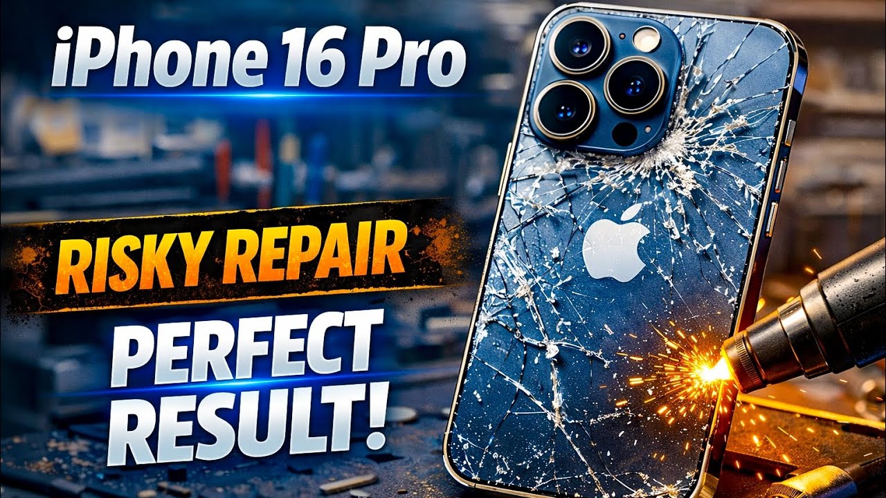 🛠️ iPhone 16 Pro Glass Change | Original Look Wapas 🔥 Desi Repair #iphone 