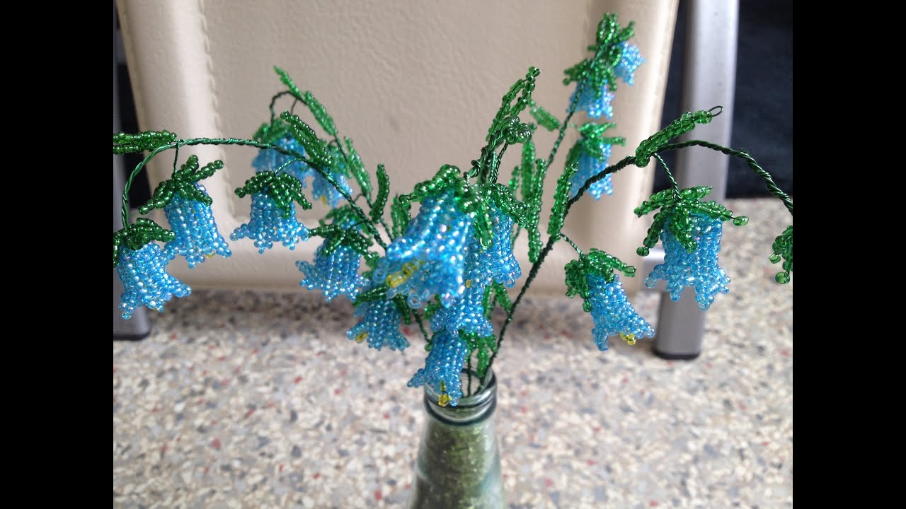 GLOCKENBLUMEN aus PERLEN. Tutorial: Bluebell, flowers. Anna's Perlen