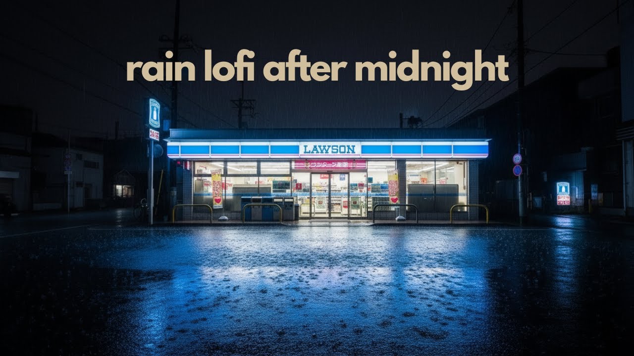 Tokyo After Midnight Rain Peacefull 🌧️ Lofi to Ease Into Soft Deep Relaxation in The Rain