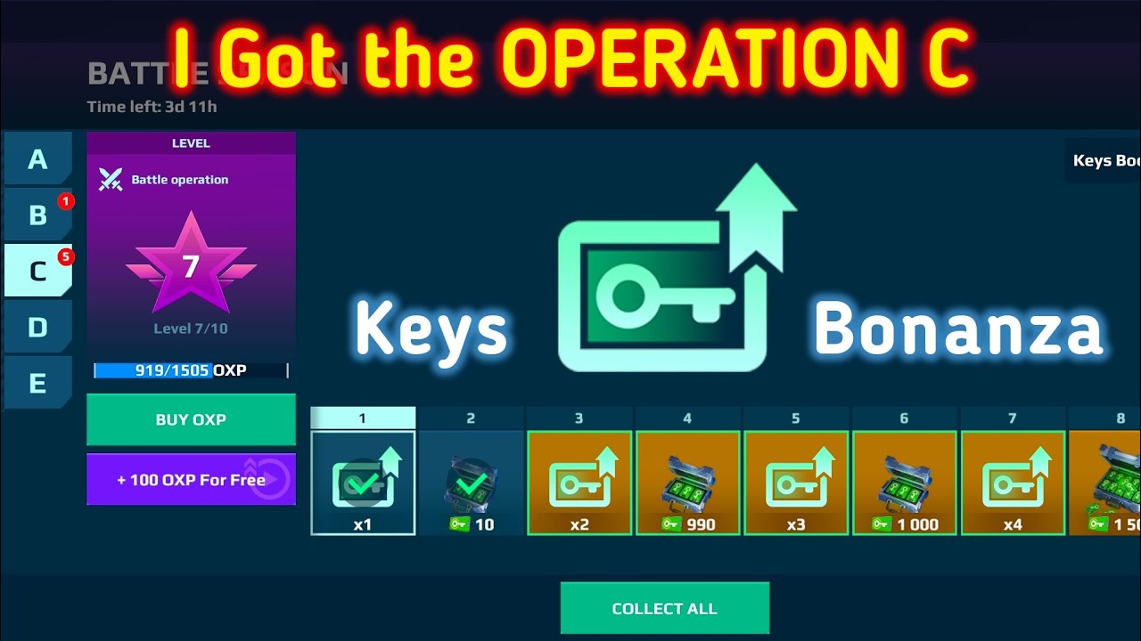 War Robots. I Got the New OPERATION-C. One of the Best Operations. Lots of KEYS.