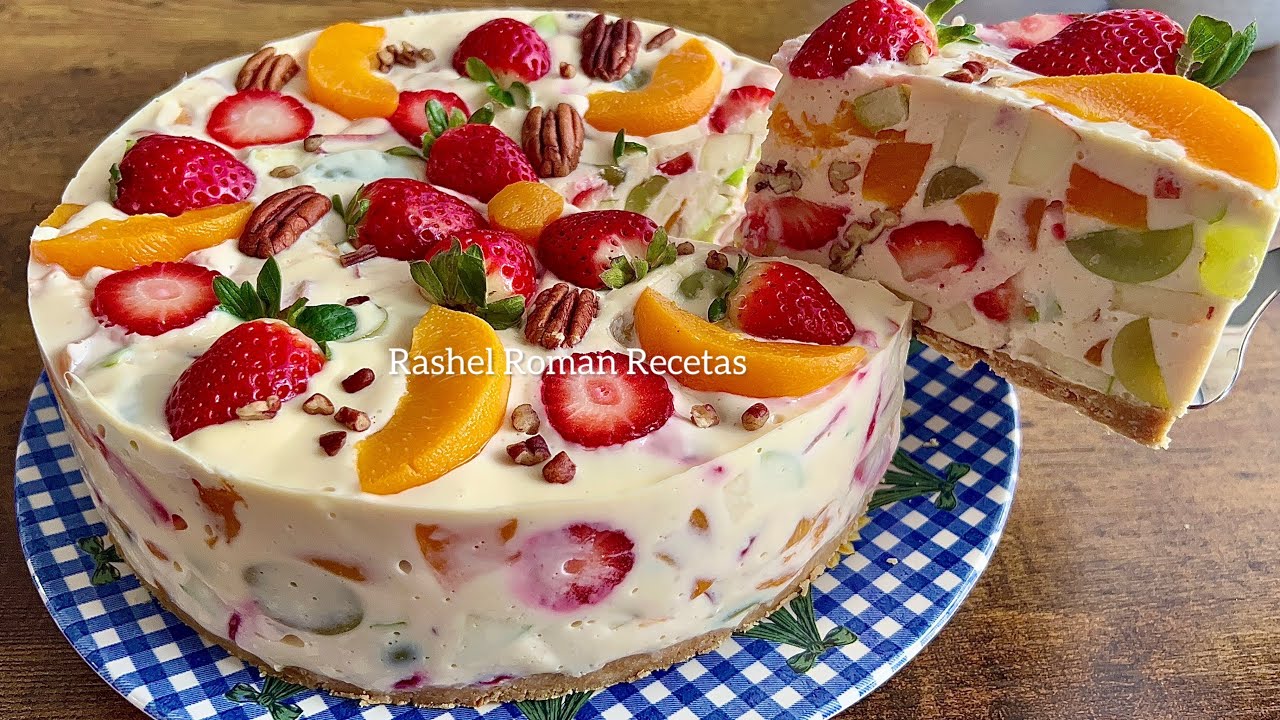 PAY DE LIMÓN CON FRUTAS VERSIÓN GELATINA CREMOSA Y DELICIOSA 😋 sobremesa