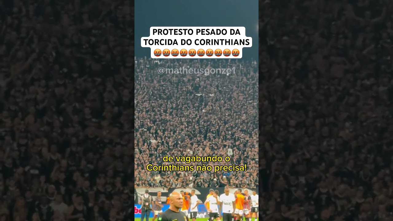 PROTESTO PESADO DA TORCIDA DO CORINTHIANS DEPOIS DA DERROTA PRO S&Atilde;O PAULO🤬🤬🤬 #corinthians