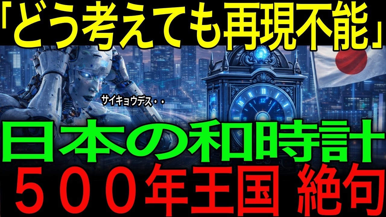 【海外の反応】日本の再現不能技術→500年王国スイスでも再現できない“和時計”の秘密とは？