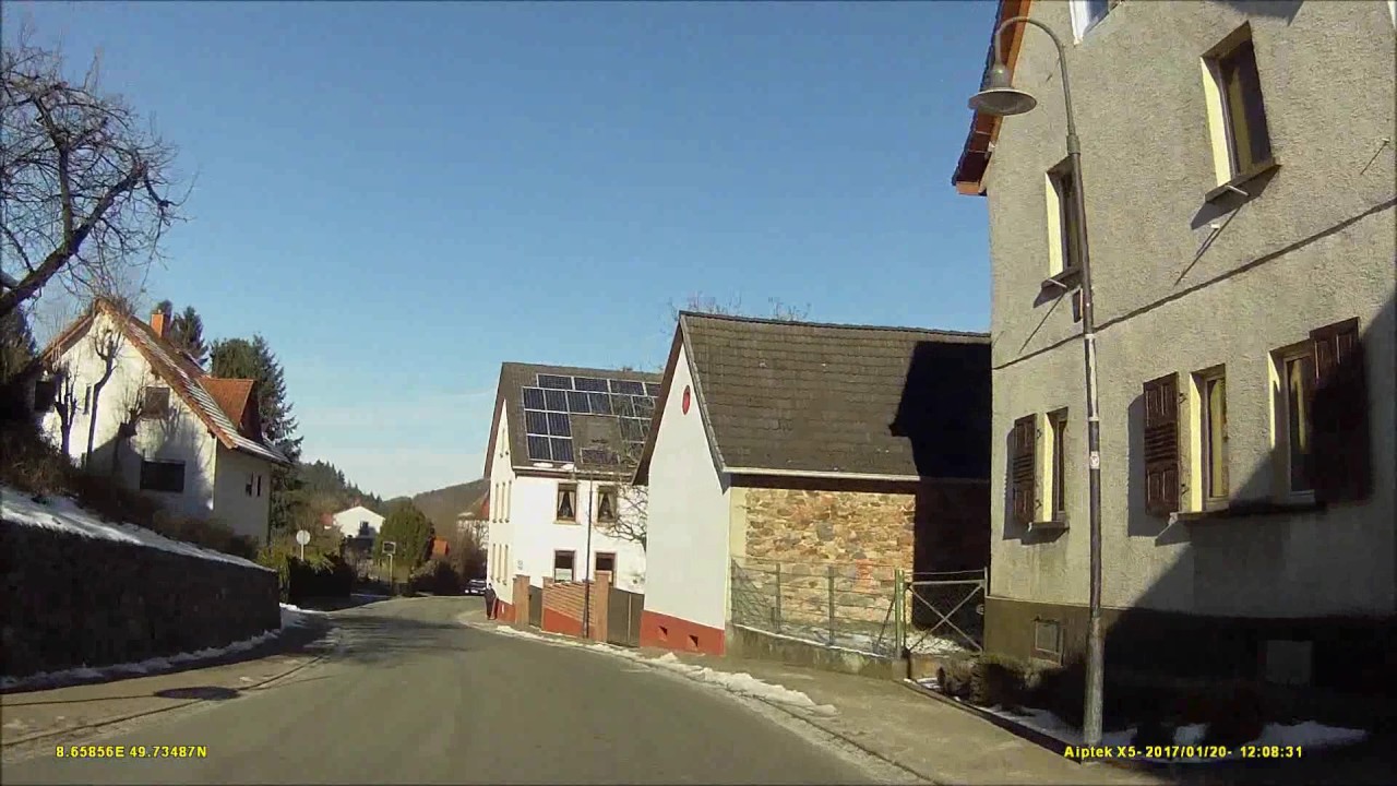 Ortsdurchfahrt im Odenwald/DA: Balkhausen (Süd rein, Nord raus)