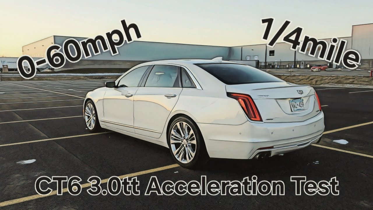 Cadillac CT6 Platinum 3.0tt Acceleration Test 0-60 and 1/4 mile Dragy
