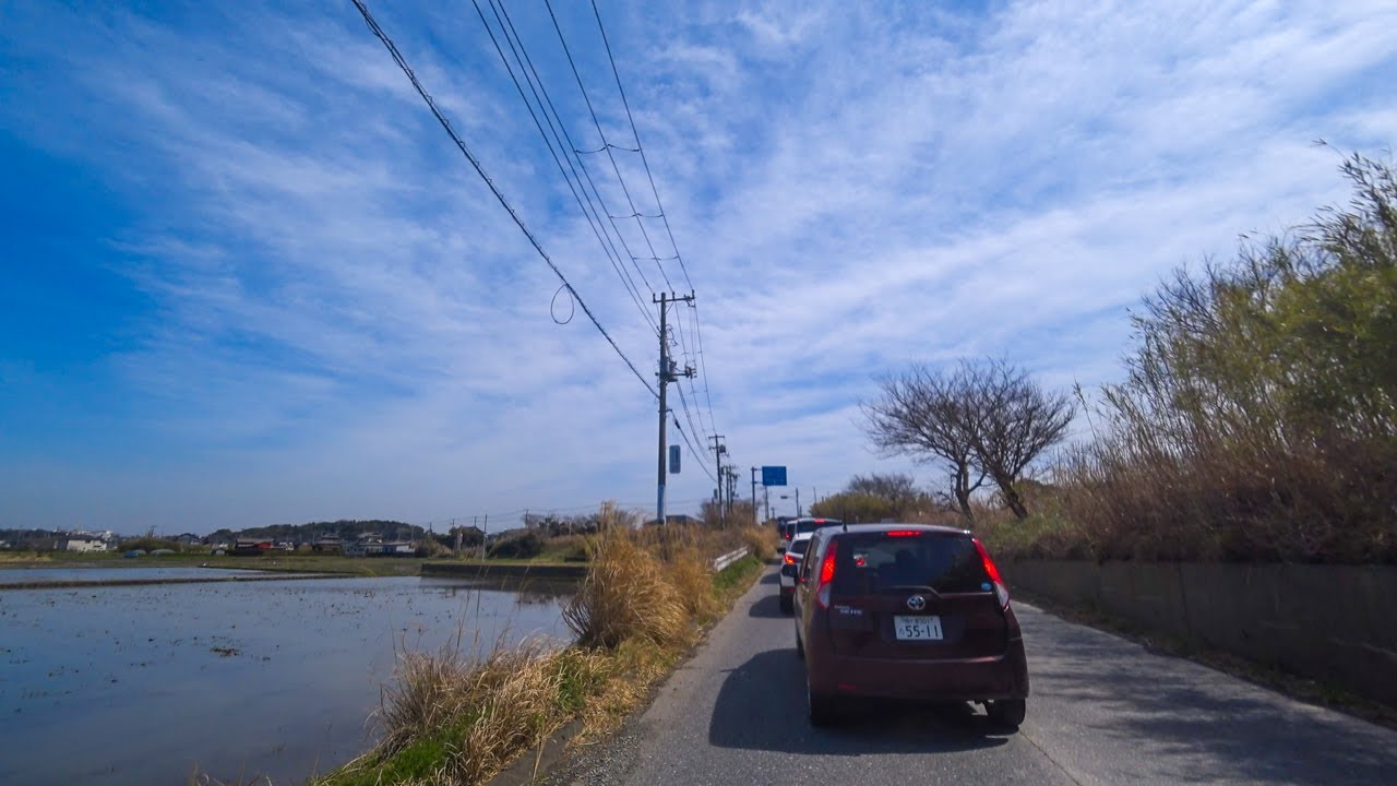 Japan: Kisarazu to Sawara scenic drive 4k