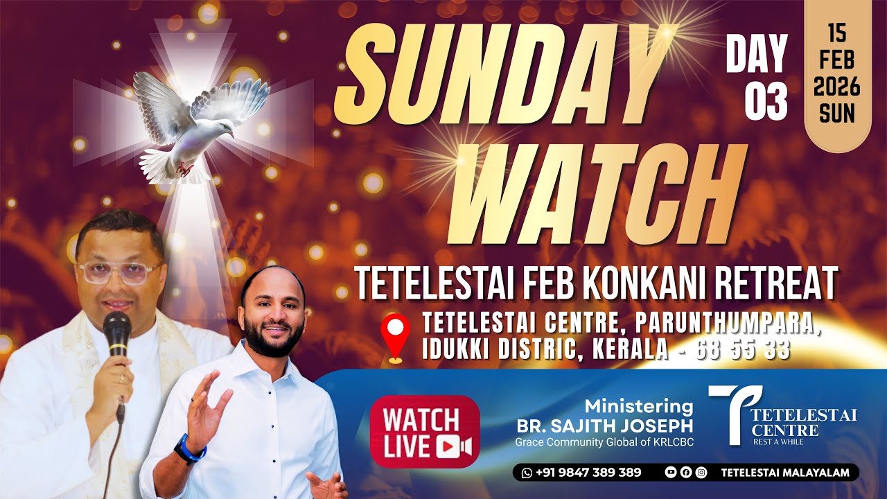 1 PETER 1:2🟣SUNDAY LIVE🟣TETELESTAI FEB KONKANI RETREAT | DAY 3 | BR. SAJITH JOSEPH | 15-02-2026