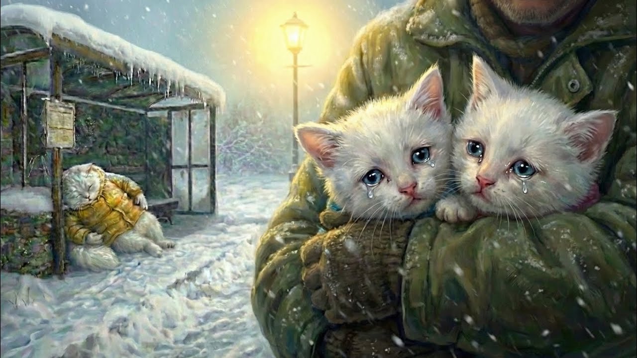 A Mother Cat Froze to Save Her Babies 😭 Saddest Animal Story Ever