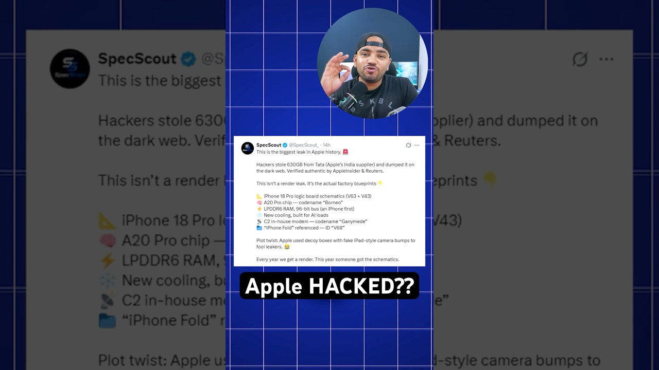 Apple's Biggest Leak Ever? 😱 iPhone 18 Pro Design EXPOSED! | Tata Electronics Hack Explained