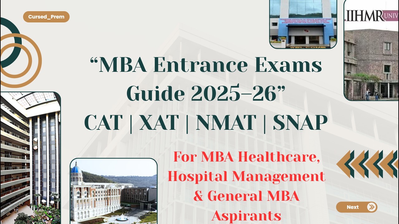 MBA Entrance Exams 2026 Complete Guide | CAT vs XAT vs NMAT vs SNAP | MBA Healthcare Management