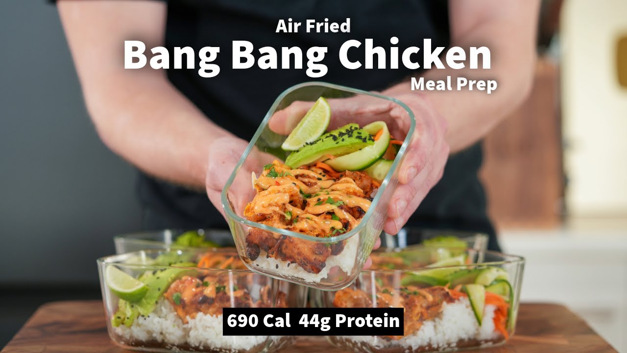 Air Fryer Bang Bang Chicken Meal Prep | High Protein Meal Prep on a Budget