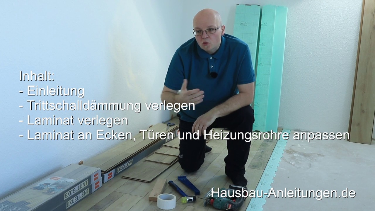 Laminat ganz einfach verlegen und wie man Heizungsrohre ausschneidet