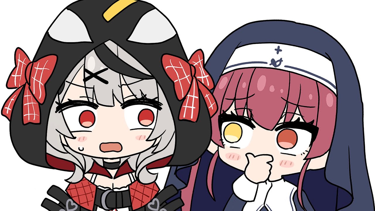 Marine and Chloe arguing about the number of days they don't take a bath【Hololive AnimatedClip】