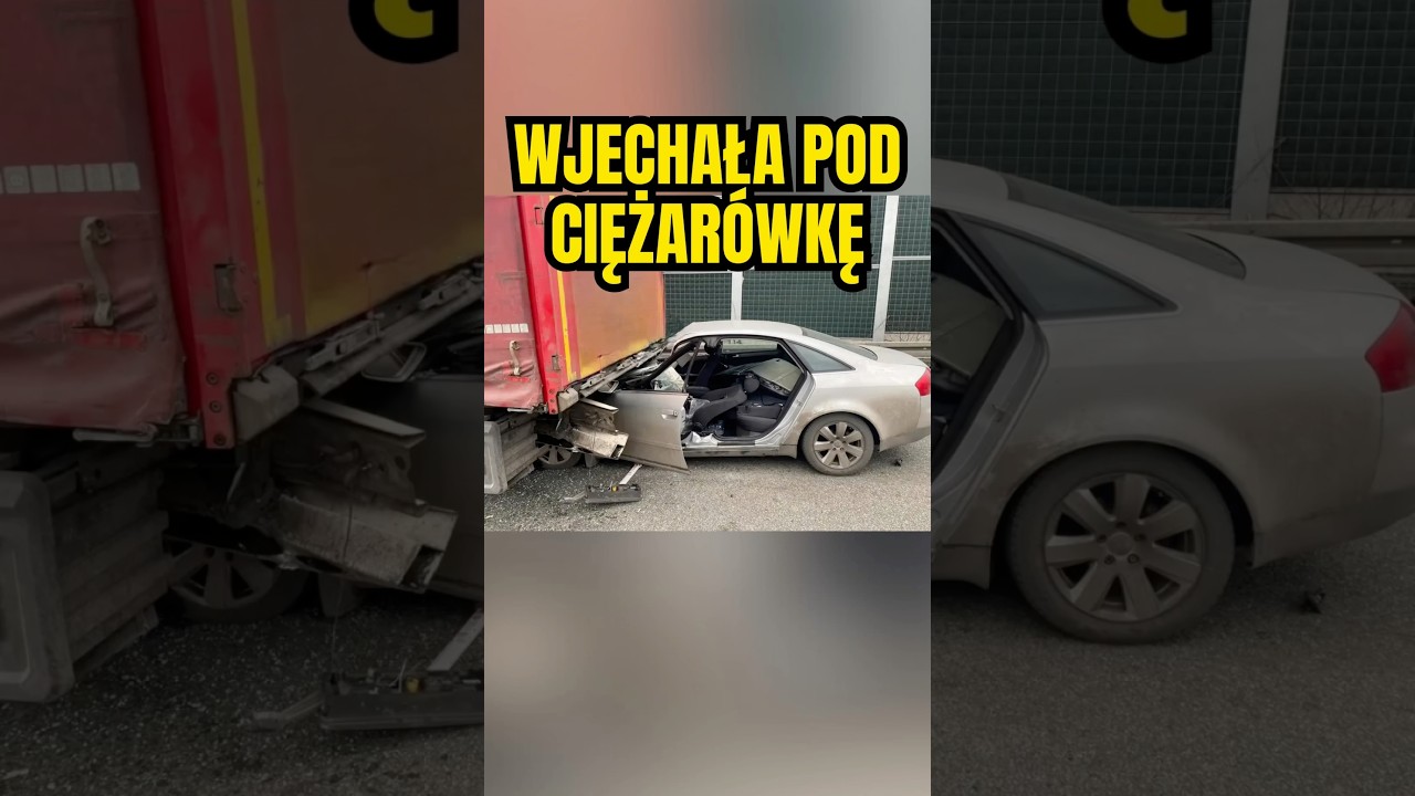 25-letnia kobieta nie wyhamowała i wjechała audi pod naczepę ciężar&oacute;wki ⚠️