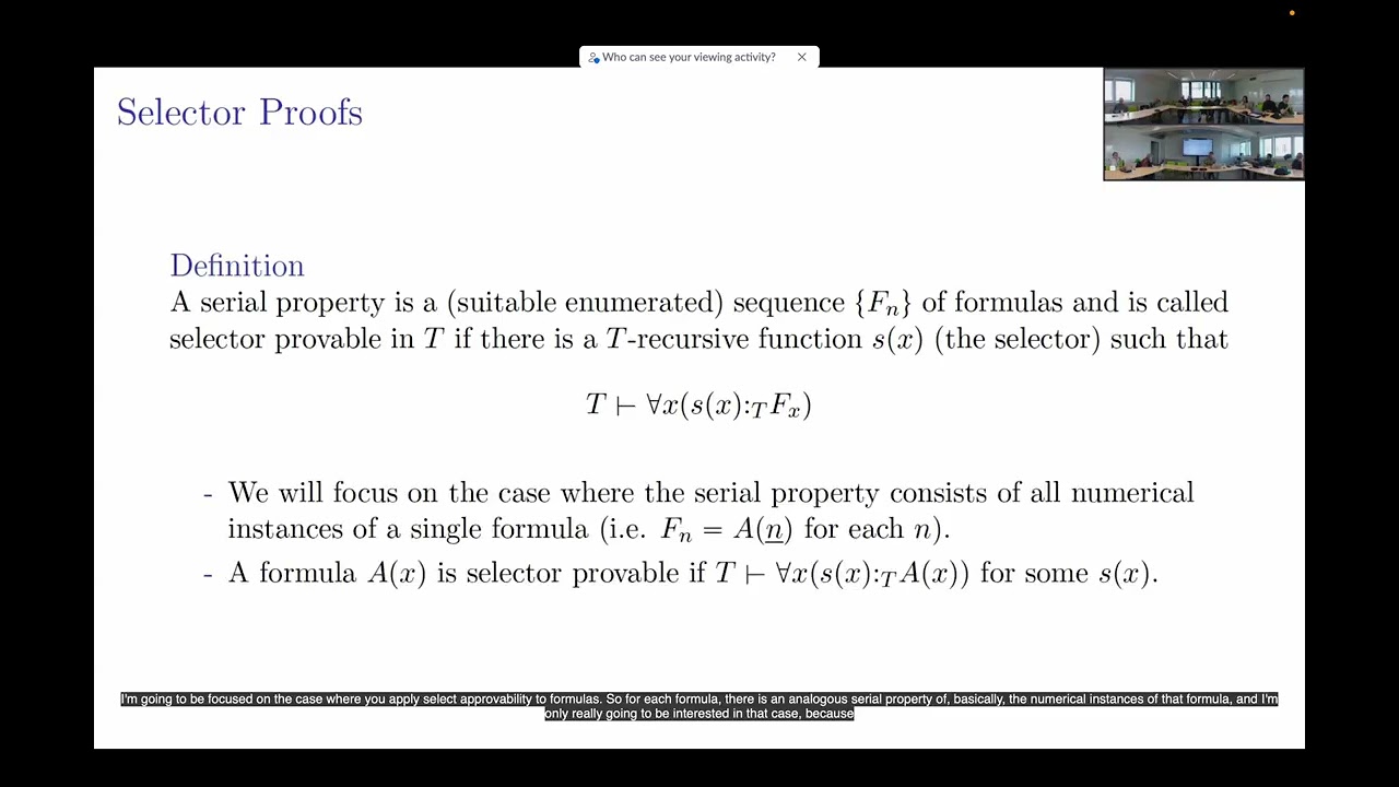 Ilijah Dadsby: Selector Proofs and Hierarchies of Logical Strength