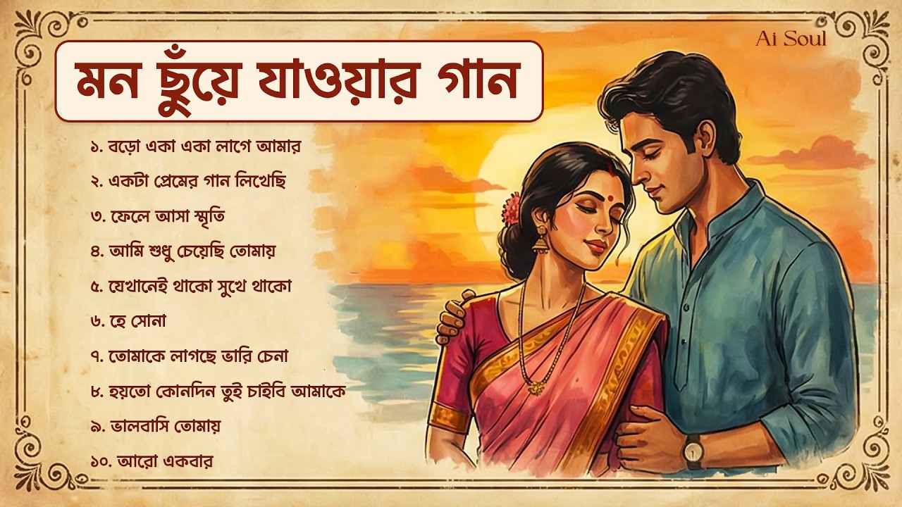 মন ছুঁয়ে যাওয়ার গান | Top 10 Bengali Love Songs 2026 | Heart Touching Mix | Ai Soul