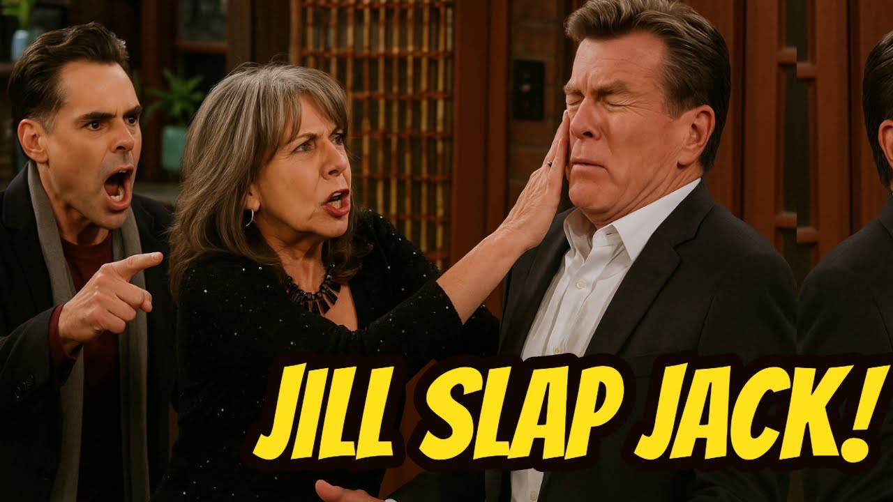 Jill gets angry and slaps Jack when he frames Billy with 3 secrets Young And The Restless Spoilers
